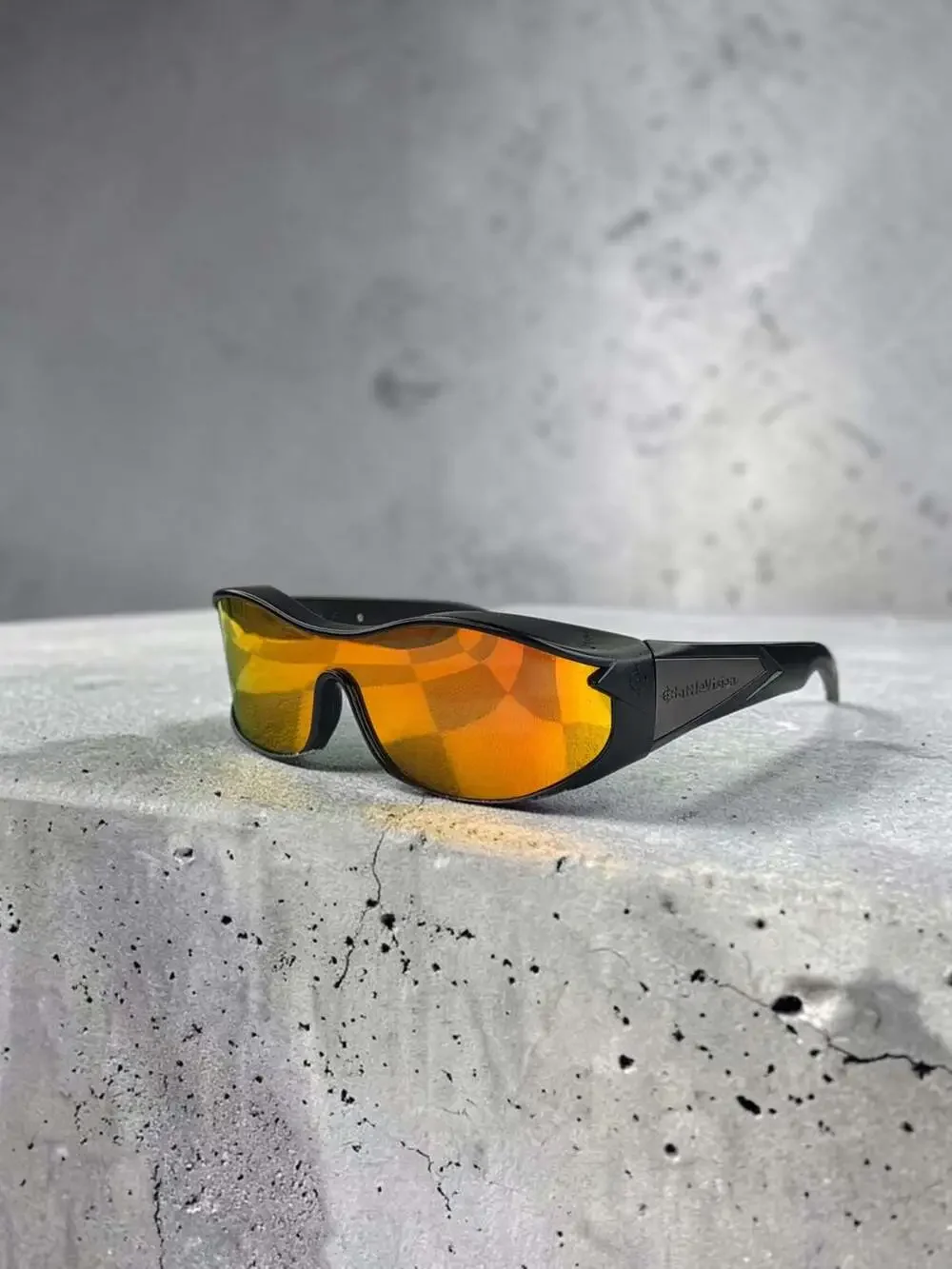 BattleVision HD Wrap-Around Polarized Sunglasses with Amber Tint Lenses